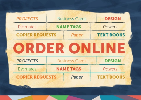 Order online word cloud illustration