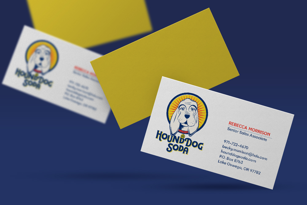 Image of Hound Dog Soda business card design