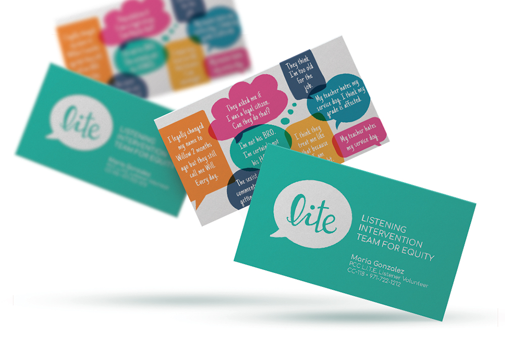 Image of L.I.T.E. business card design