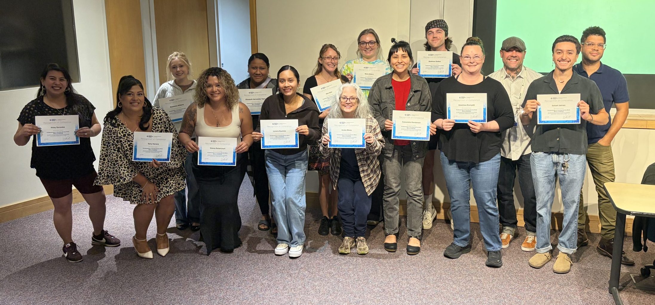 Housing Cohort 1 completion