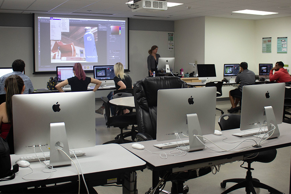 Apple computers in the photography computer studio