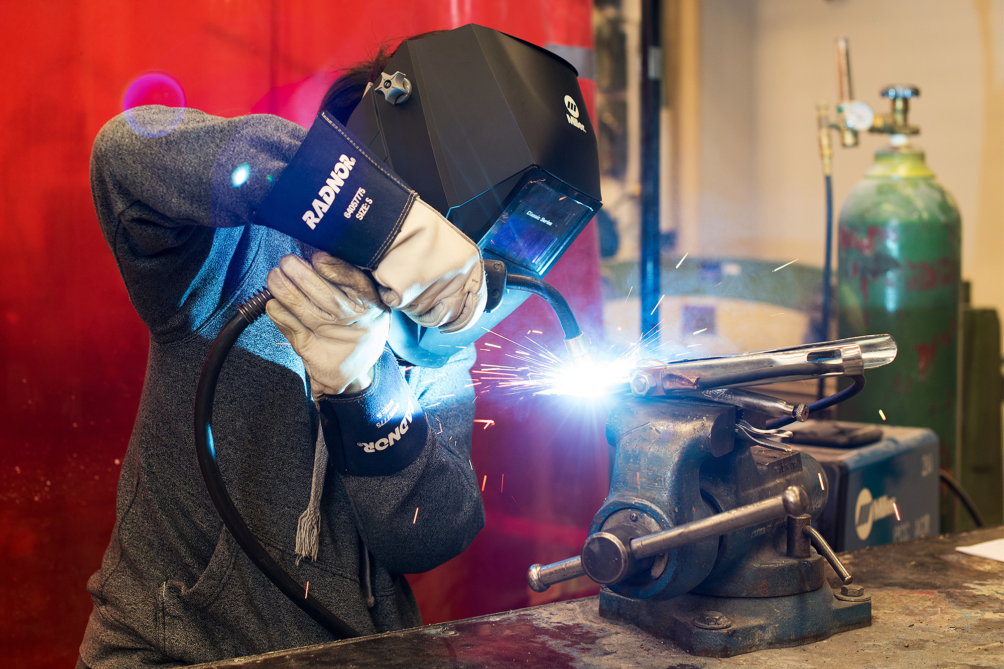 Auto Collision student welding