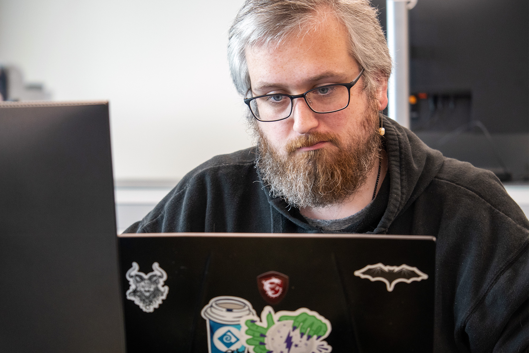 Web design and development student in class