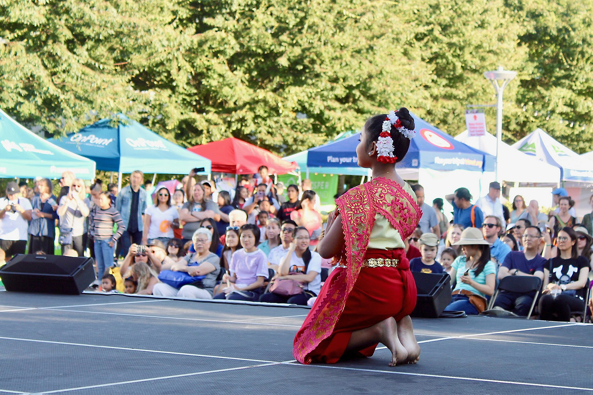 Chinese dancer on stage at a PCC event