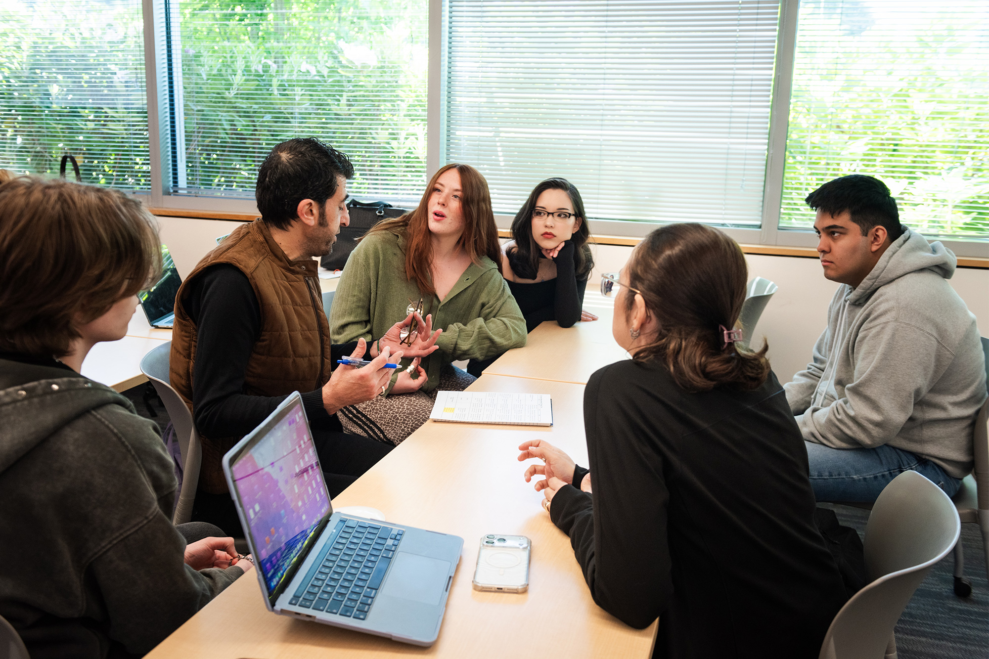 Communication Studies students having a discussion in class