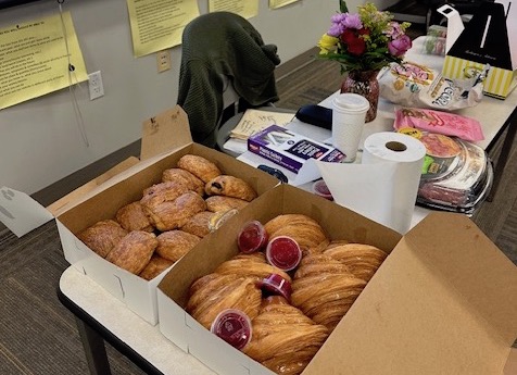 Croissants in a classroom