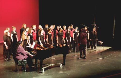 Choir performing