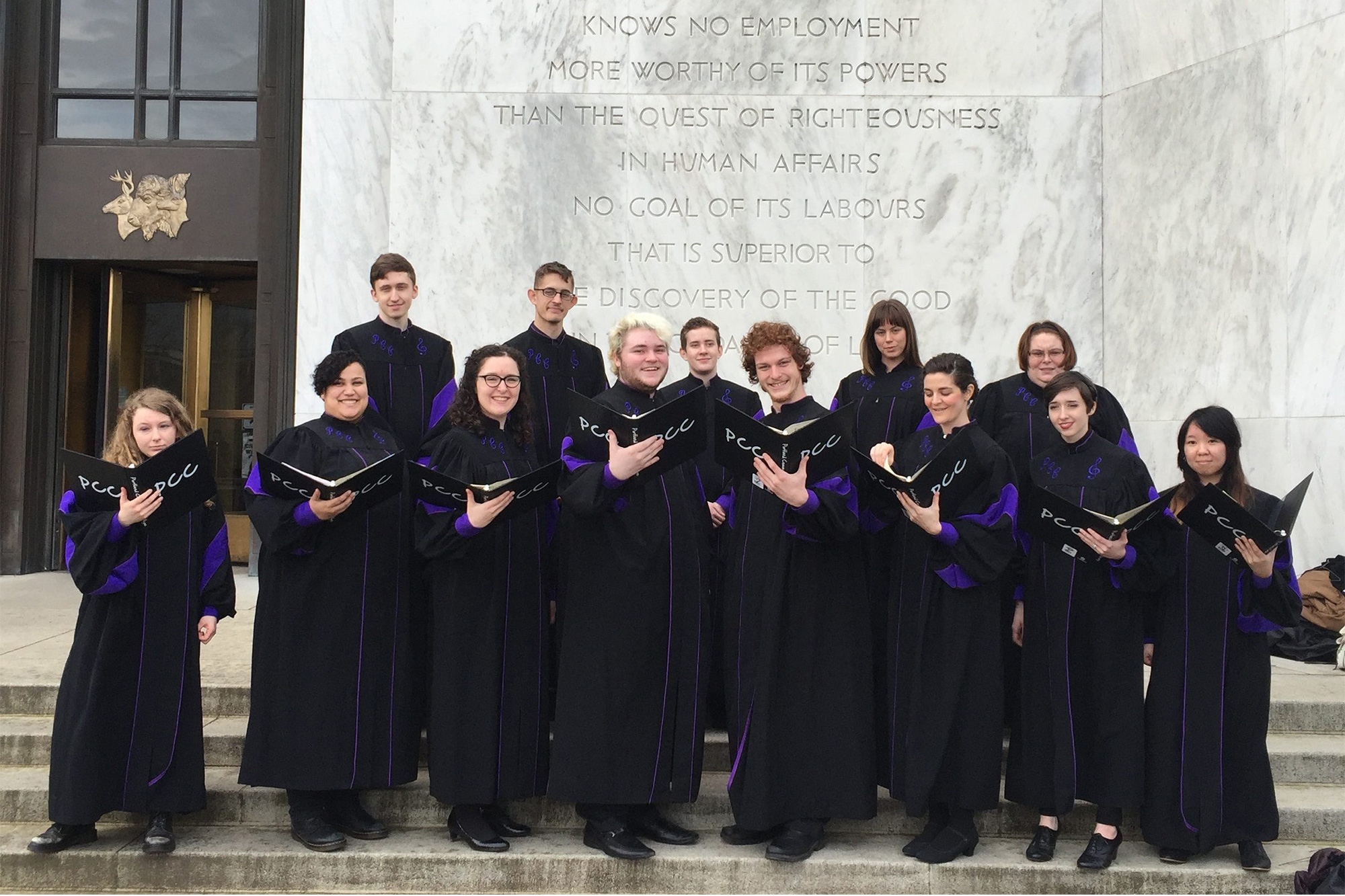 PCC choir performing at the Oregon State Capitol