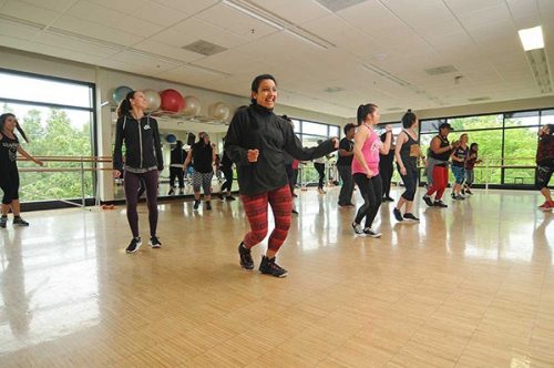 Students in a dance class