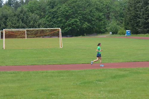 Runner on the track at Sylvania
