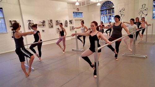 Dancers in class