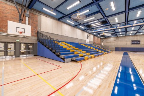 Sylvania gym with bleachers