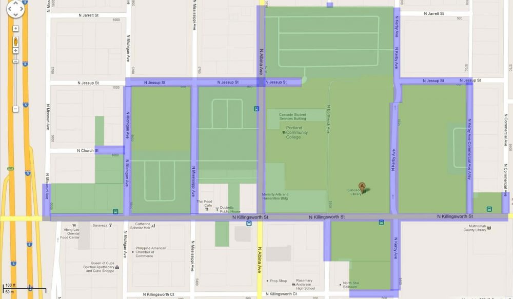Cascade campus map