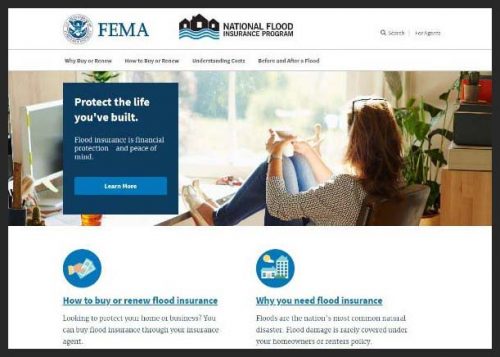 FEMA FloodSmart website screenshot