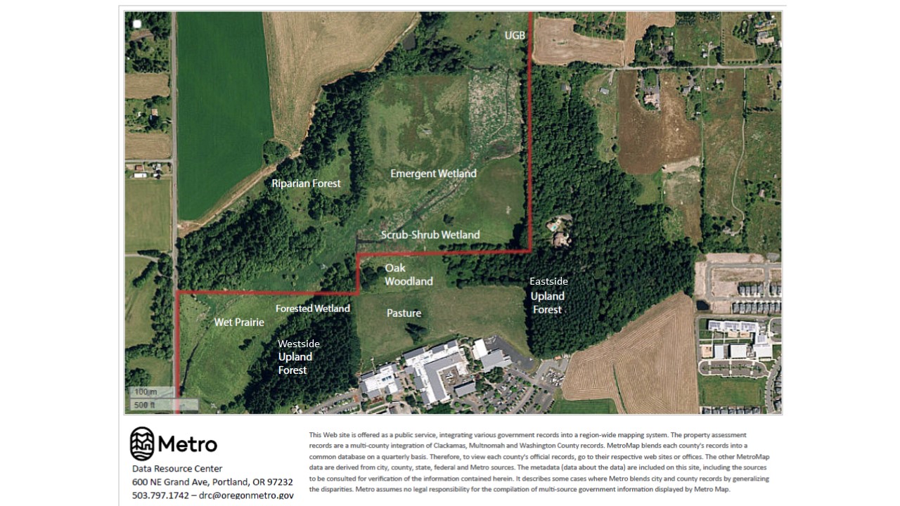 Aerial photo of RCESC with habitat types