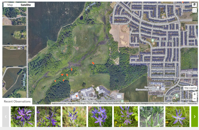 Map of camas location