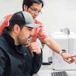 People working together at a computer