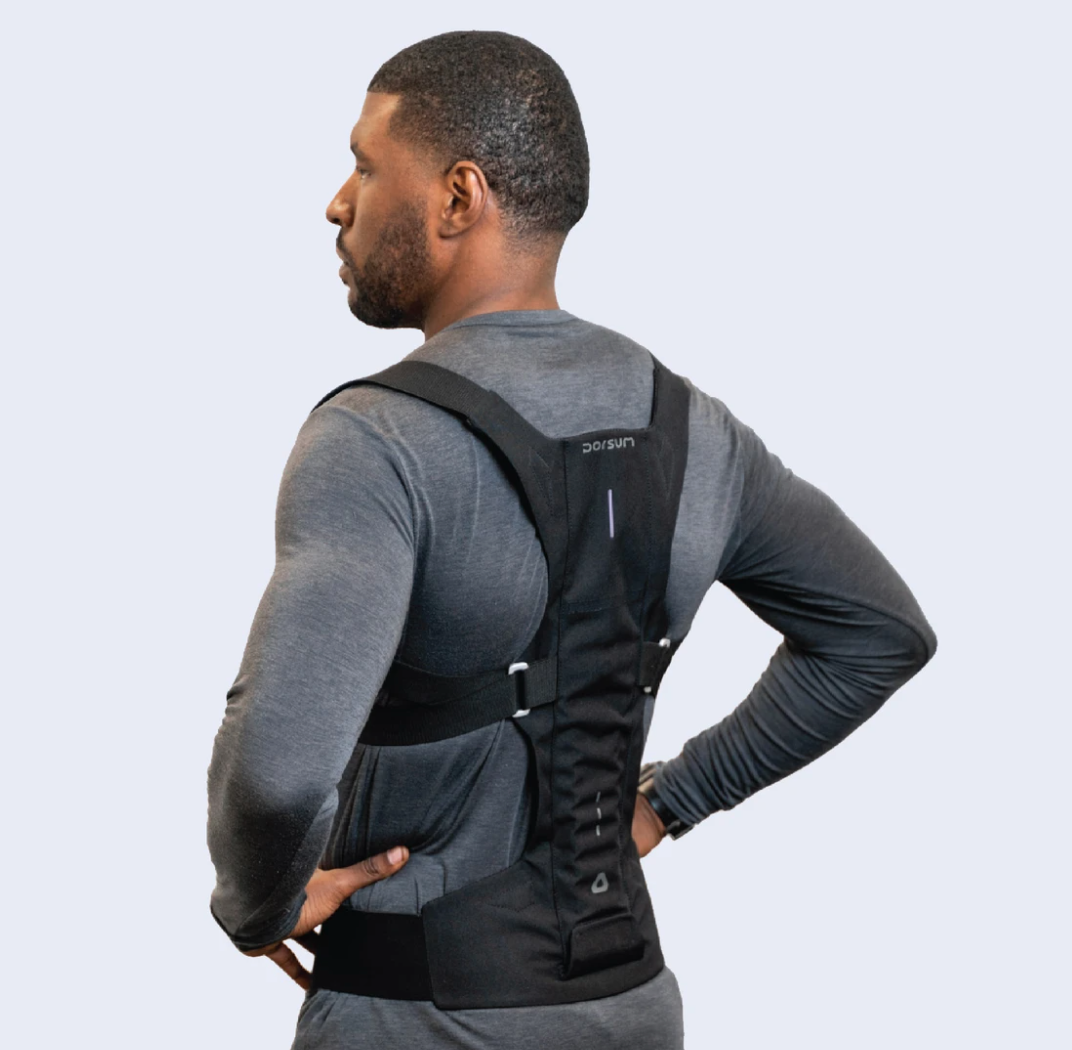 man wearing DorsumTech back support