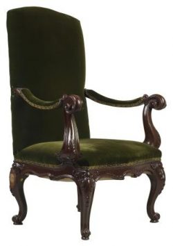 dark green armchair