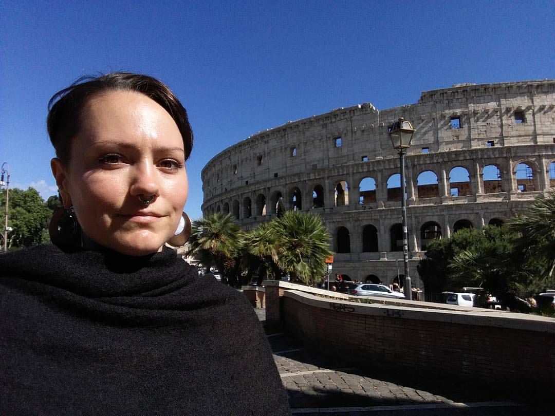 jay in front of roman colloseum