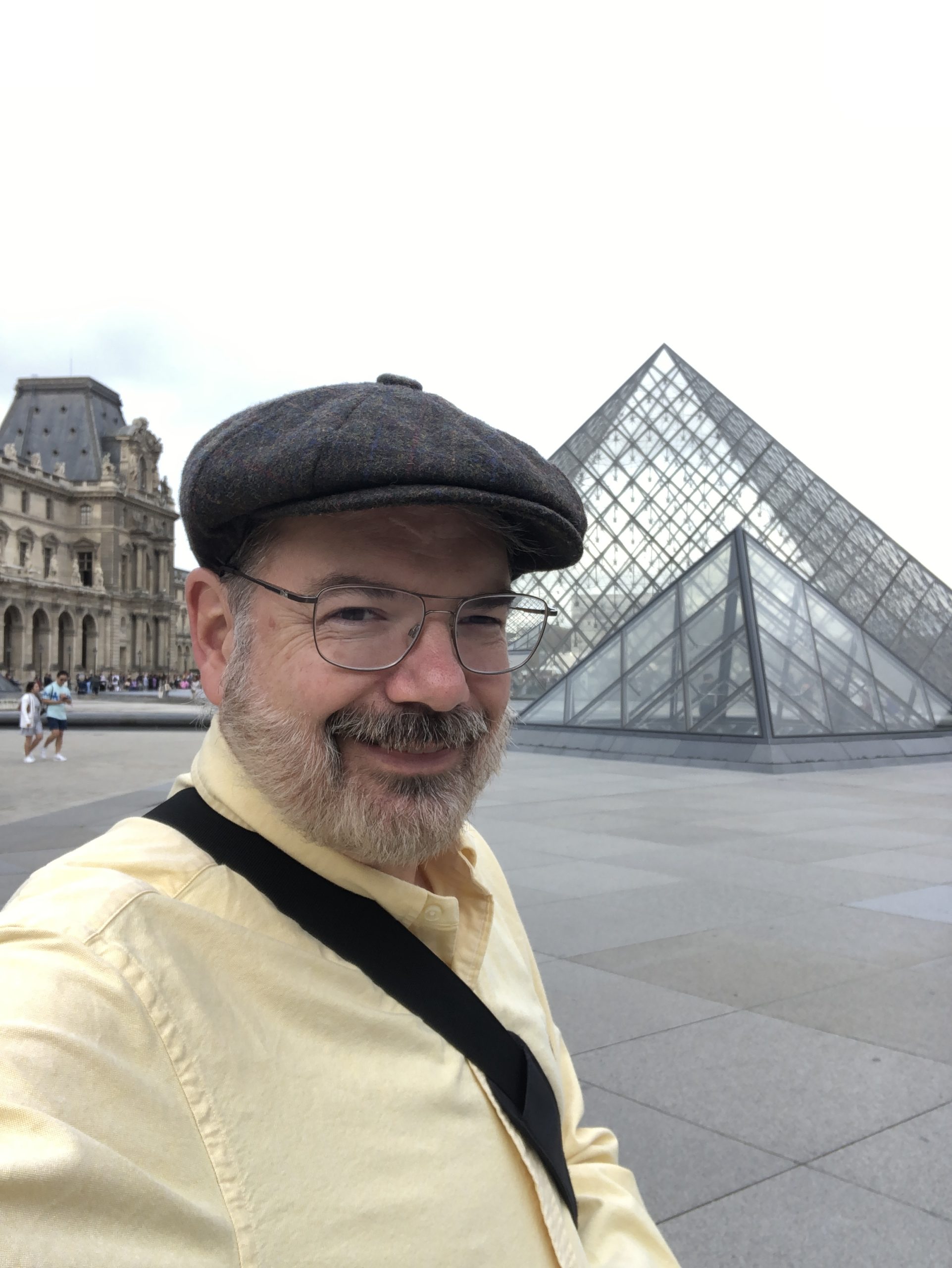 A photo of Jim at the Louvre