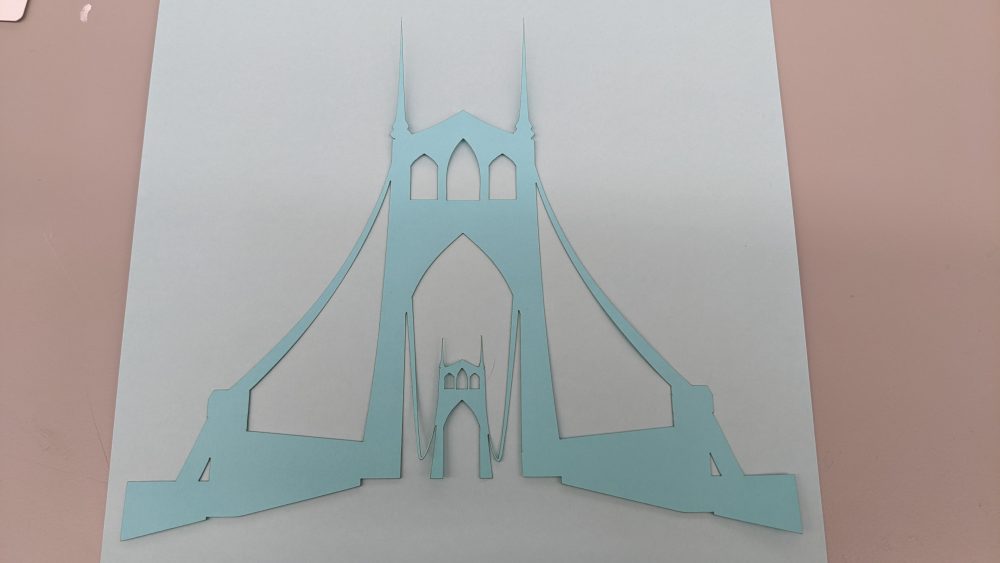 Laser Cut St. Johns Bridge