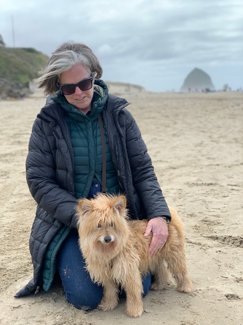 Noreen and Oso at the beach