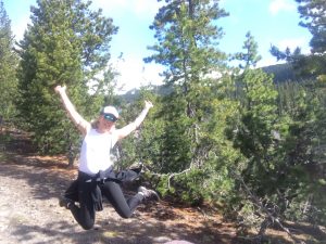 Image of instructor jumping