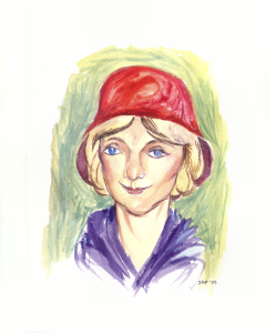 Illustration of an older woman