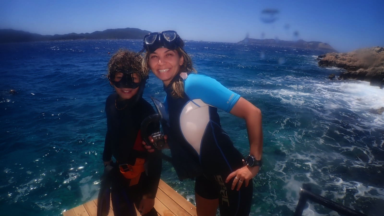 My son Luciano freediving