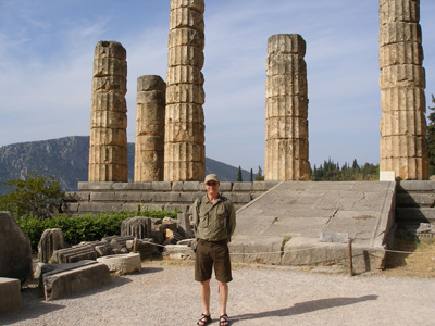 Farnum at the Temple of Apollo at Delphi
