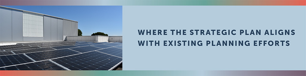Banner image showing a solar panel array