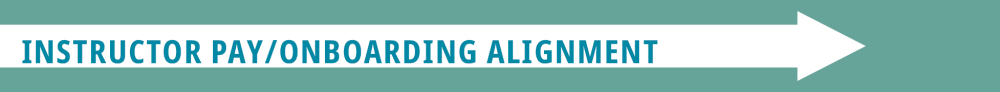 Instructor pay / onboarding alignment