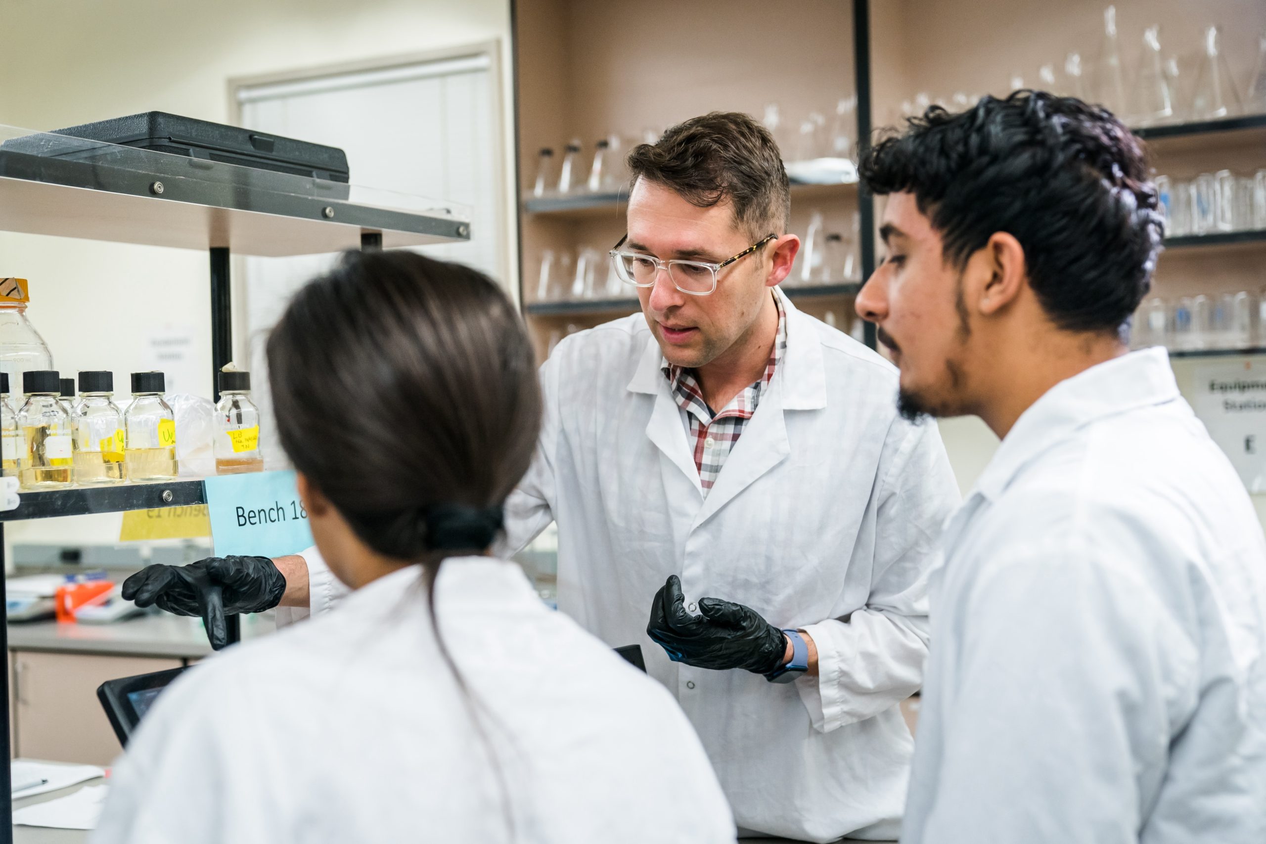 bioscience students in class