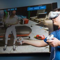 EMS student in VR tech