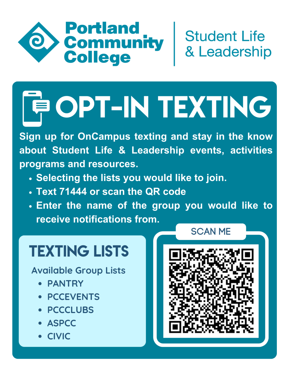 Opt-in texting