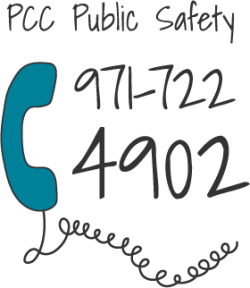 Illustrated phone with PCC Public Safety 971-722-4902