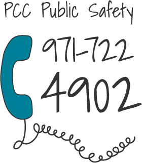 Illustrated phone with PCC Public Safety 971-722-4902