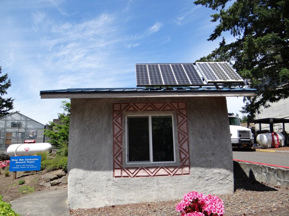View of Solar Roof on Straw Bale House | Sustainability at PCC