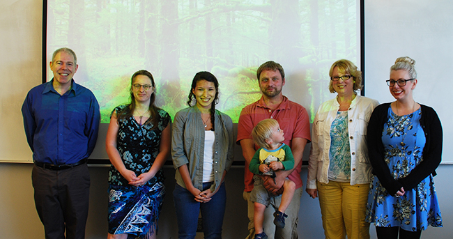 student receiving focus award