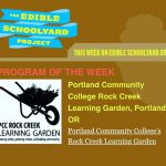 The edible schoolyard project program of the week: pcc Rock Creek learning garden