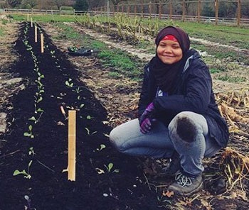 Learning garden intern with garden bed