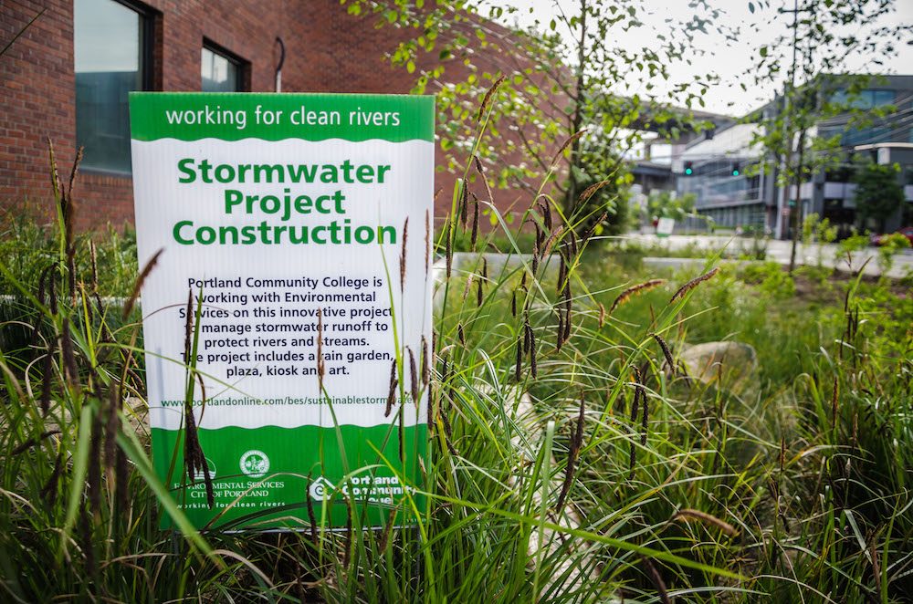 Stormwater project sign