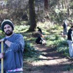PCC student proudly takes a breather in the 'rainy woods' of Sylvania