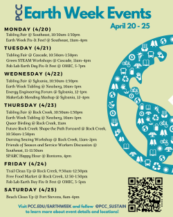 2026 Earth Week Calendar