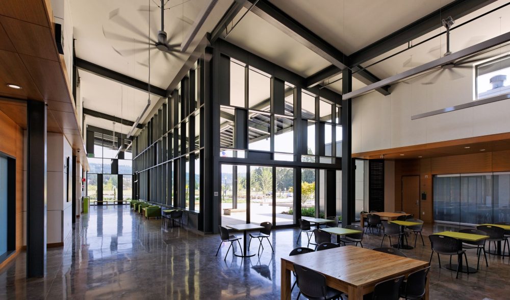 Newberg Center interior, LEED Platinum