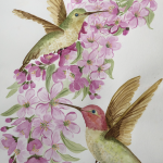 11. Lily Tran, “Happy Hummingbird," 2022, Watercolor on paper