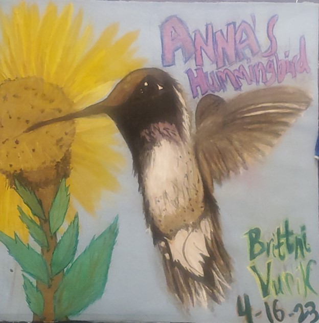 Brittni Vurik Untitled (Hummingbird) 2023 Watercolor on paper