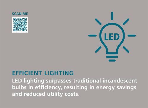 Image describes the Efficient Lighting sign.