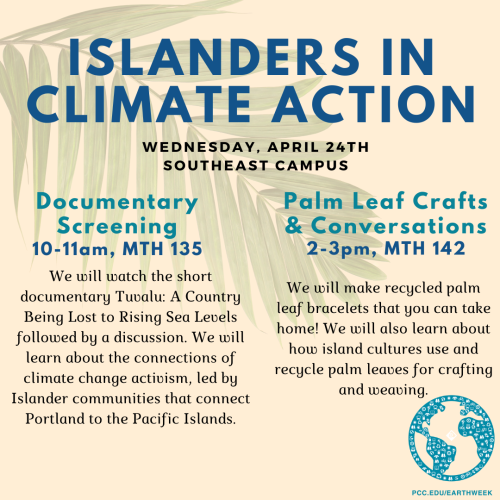 Islanders in Climate Action - Earth Week 2024